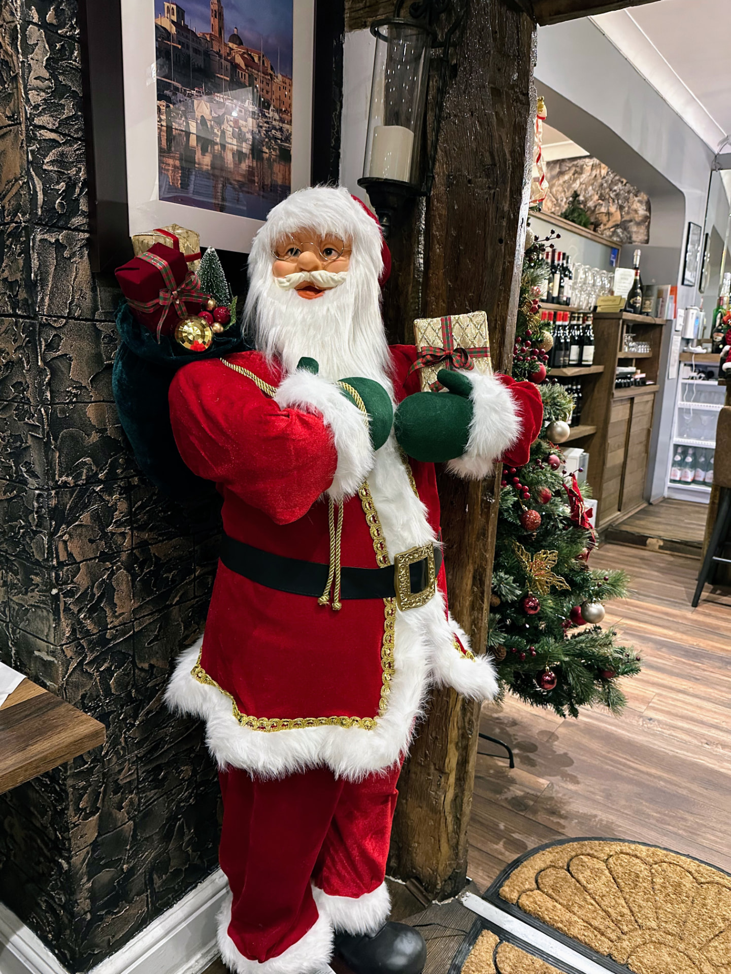 Father Christmas decoration inside Caravelli